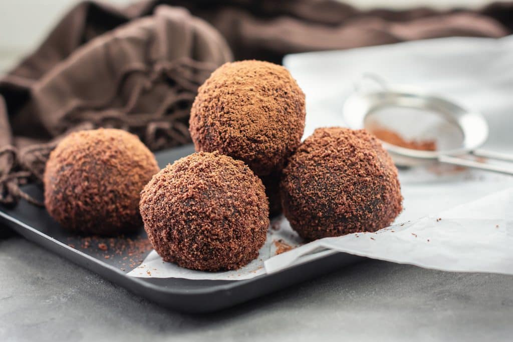 Magic mushroom chocolate balls