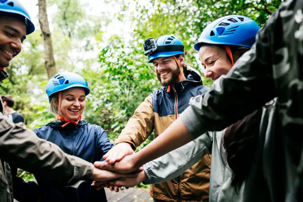 Cannabis retreats often involve group activities in nature